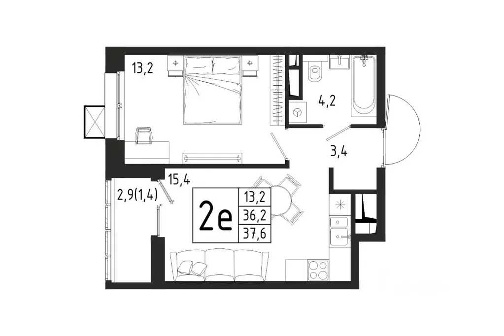 1-к кв. Московская область, Химки Клязьма-Старбеево мкр, Международный ... - Фото 1