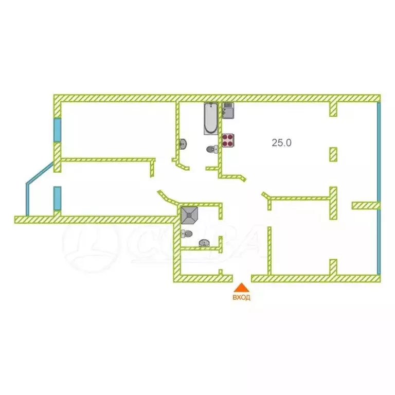 3-комнатная квартира: Тюмень, Минская улица, 65к2 (128 м) - Фото 2