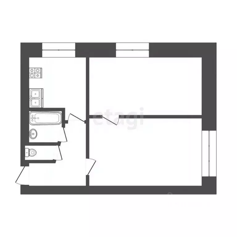 2-к кв. Удмуртия, Ижевск ул. Карла Маркса, 258 (38.3 м) - Фото 1