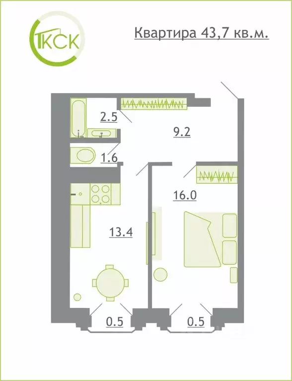 1-к кв. Смоленская область, Смоленский муниципальный округ, д. ... - Фото 1