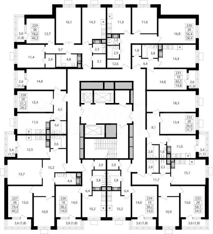 3-к. квартира, 82,9м, 27/27эт. - Фото 1