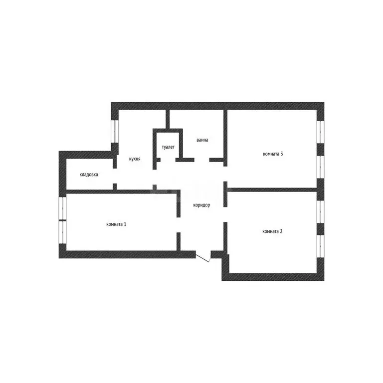 3-комнатная квартира: Остров, улица ДОС, 8 (82.1 м) - Фото 1