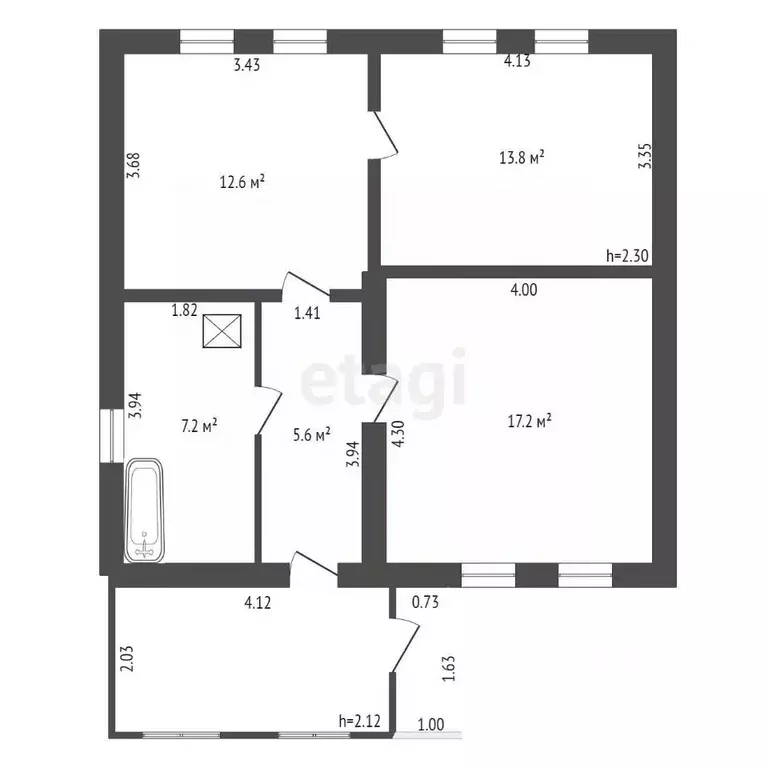 Дом в Воронежская область, Хохольский рп ул. Бреусовой, 94 (57 м) - Фото 2