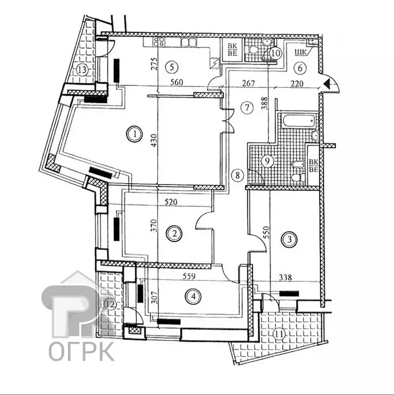4-комнатная квартира: Москва, улица Дыбенко, 16к1 (159 м) - Фото 1