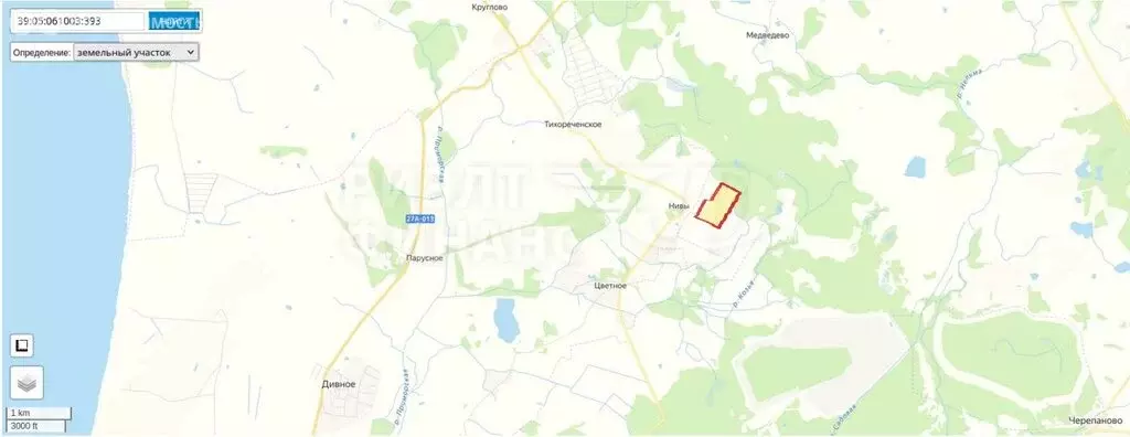 Участок в Балтийский городской округ, посёлок Нивы (1700 м) - Фото 1