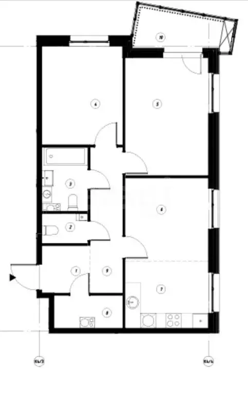 3-комнатная квартира: Казань, ул. Гаврилова (67.58 м) - Фото 0