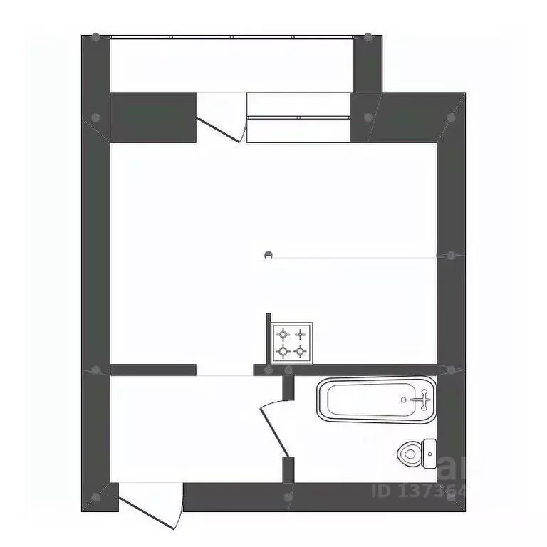 Студия Амурская область, Белогорск Парковый пер., 8 (31.0 м) - Фото 2