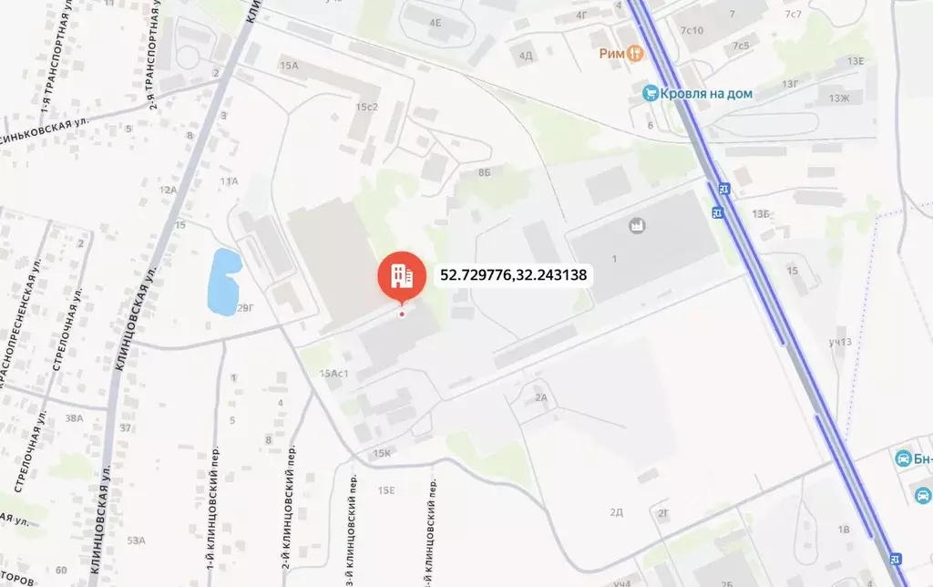 Склад в Брянская область, Клинцы городской округ, с. Займище  (1990 м) - Фото 1