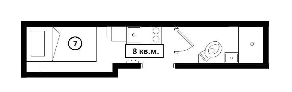 Квартира-студия: Санкт-Петербург, Мытнинская улица, 7 (10 м) - Фото 1