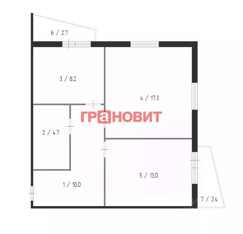 3-к кв. Новосибирская область, Новосибирск ул. Пархоменко, 27/1 (53.2 ... - Фото 1