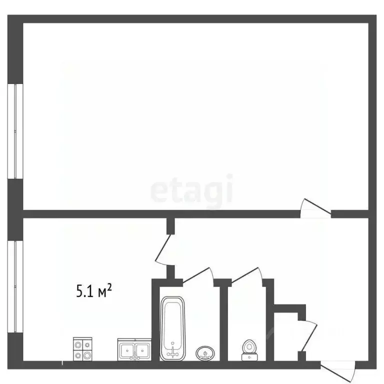 1-к кв. Архангельская область, Архангельск ул. Смольный Буян, 24к2 ... - Фото 2