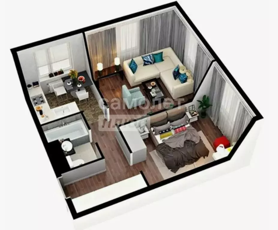 2-к кв. Омская область, Омск ул. Красный Путь, 137/2 (63.3 м) - Фото 1