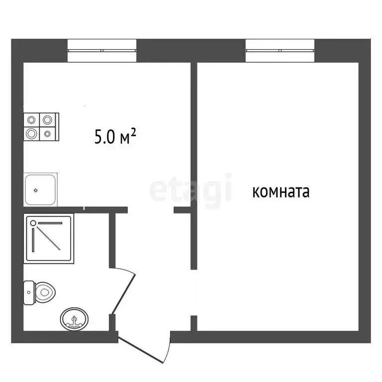 1-комнатная квартира: село Нижняя Синячиха, Краснооктябрьская улица, 4 ... - Фото 0