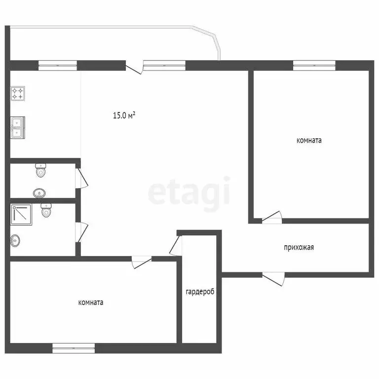 2-комнатная квартира: Сочи, улица Ленина, 298Бк4 (50.1 м) - Фото 0