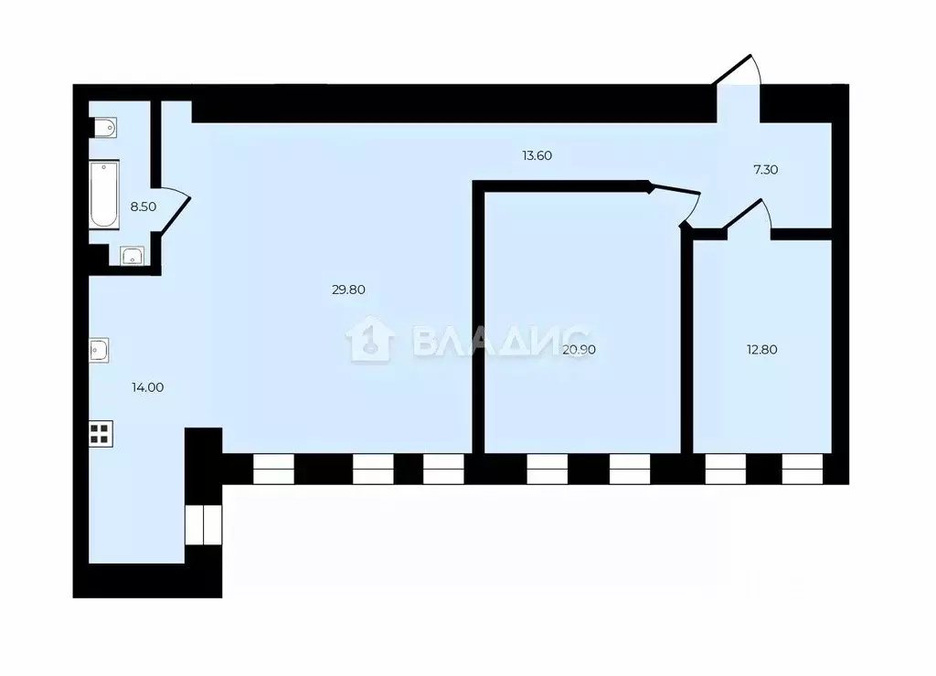 3-к кв. Санкт-Петербург Кирочная ул., 47 (102.7 м) - Фото 1