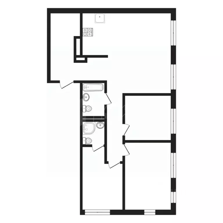 3-к кв. Тюменская область, Тюмень ул. Ветеранов Труда, 36к1 (100.3 м) - Фото 1
