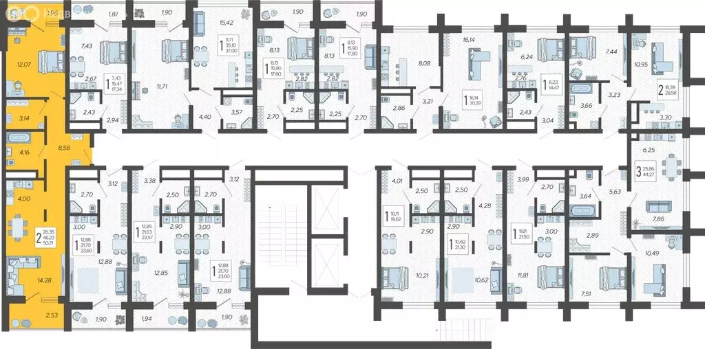 2-комнатная квартира: Сочи, микрорайон Бытха, Ясногорская улица, ... - Фото 1
