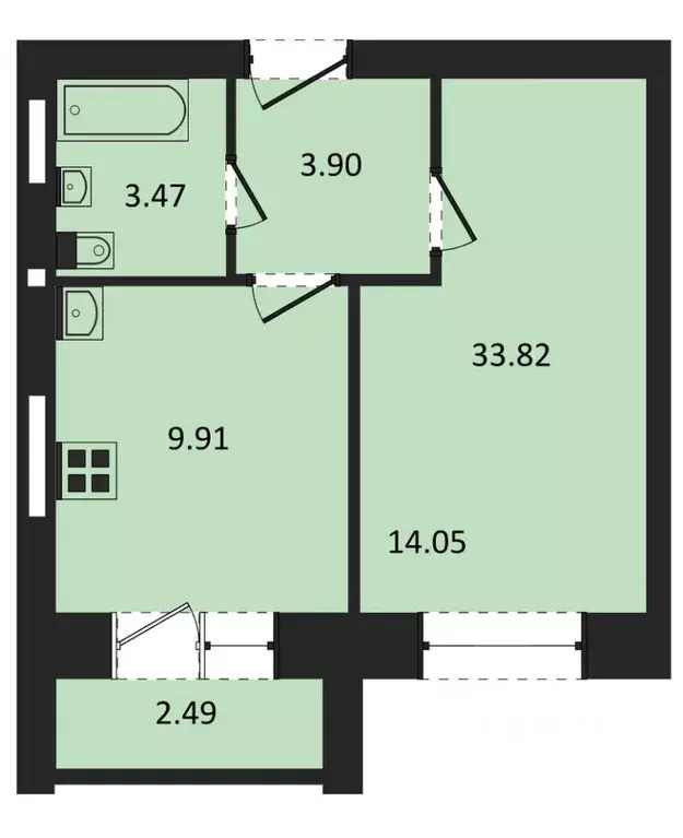 1-к кв. Марий Эл, Медведевский район, Пекшиксолинское с/пос, пос. ... - Фото 1
