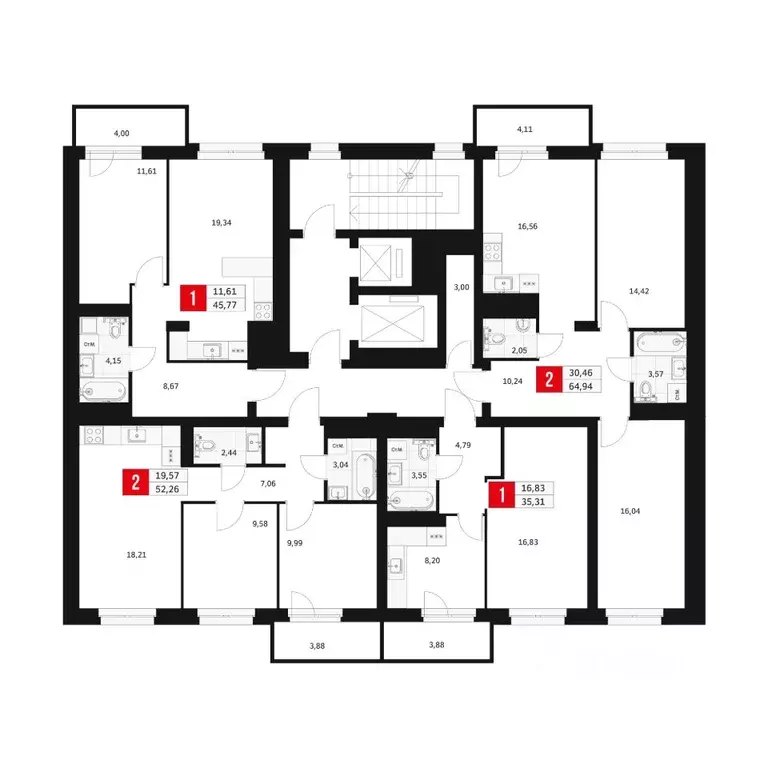2-к кв. Башкортостан, Уфа ул. Большая Московская, 11 (64.94 м) - Фото 1