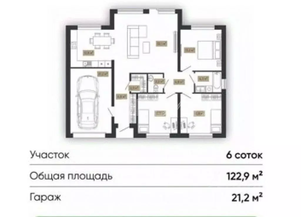 Дом в Тюменская область, Тюменский муниципальный округ, с. Луговое ул. ... - Фото 2