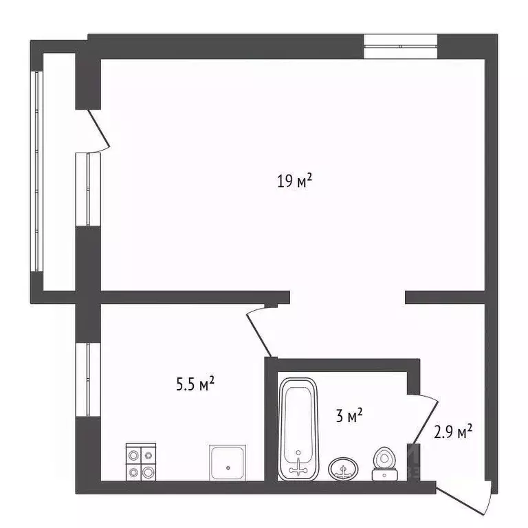 1-к кв. Нижегородская область, Нижний Новгород ул. Раевского, 7 (30.4 ... - Фото 2
