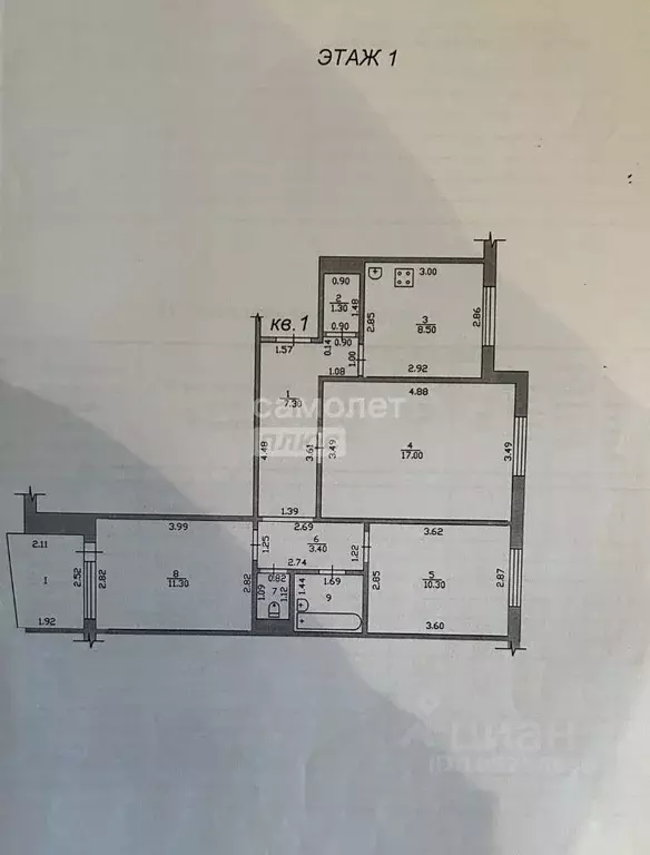 3-к кв. Тамбовская область, Тамбов Астраханская ул., 175к25 (63.4 м) - Фото 1