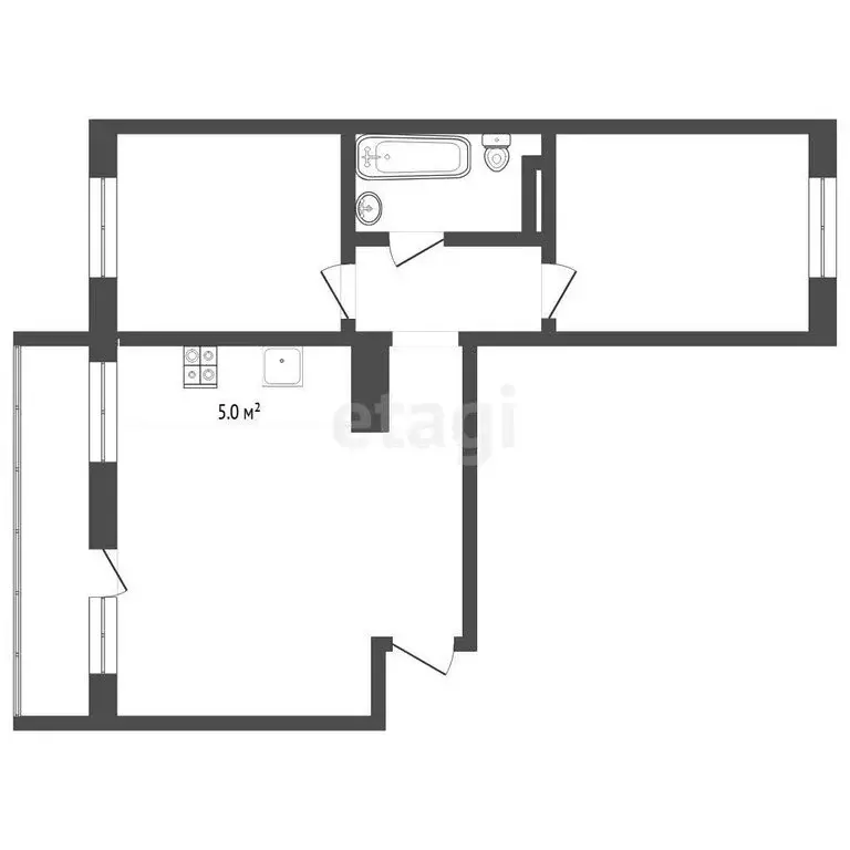 2-комнатная квартира: Тюмень, 6-й микрорайон, улица Валерии ... - Фото 0