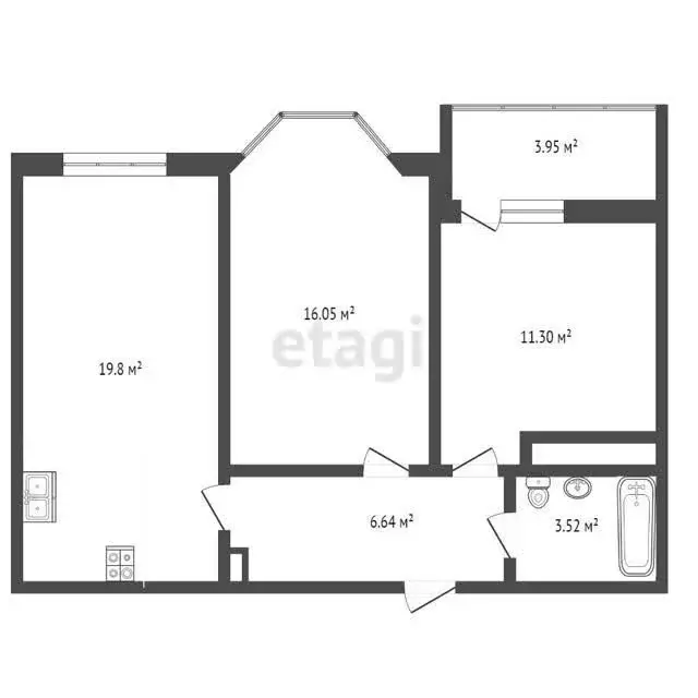 3-комнатная квартира: Анапа, Супсехское шоссе, 39к11 (61 м) - Фото 1