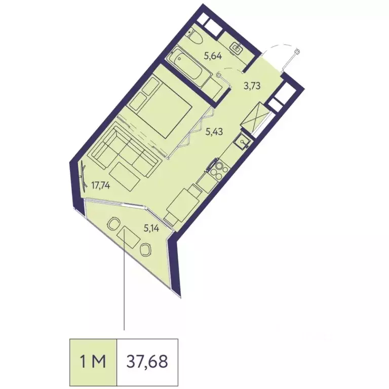 1-к кв. Крым, Ялта муниципальный округ, Виноградное пгт Новая Ливадия ... - Фото 1