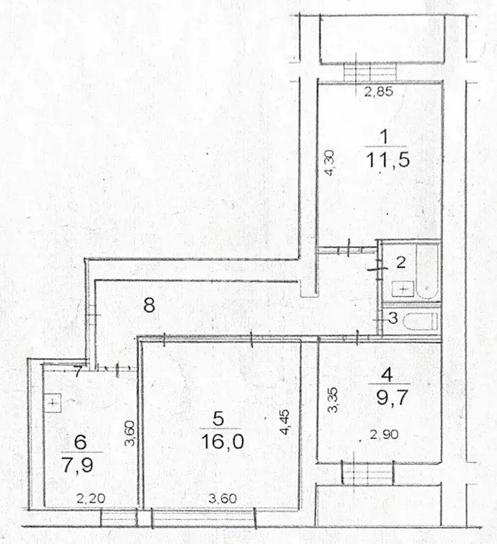 3-к кв. Новосибирская область, Новосибирск Выборная ул., 108 (59.4 м) - Фото 1