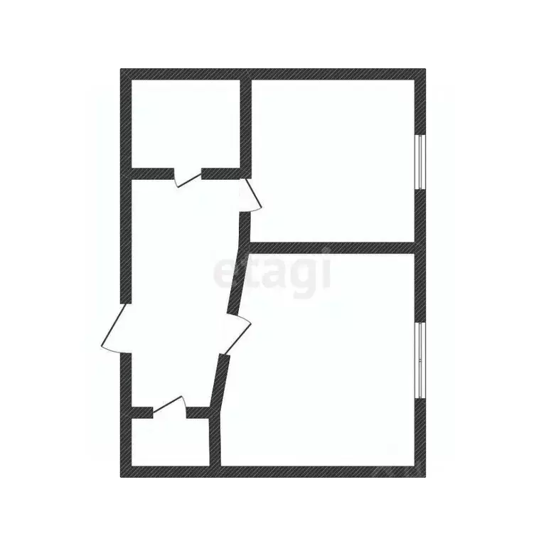 1-к кв. Белгородская область, Вейделевка рп ул. Мира, 85 (34.0 м) - Фото 2