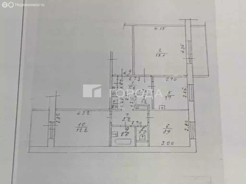 3-комнатная квартира: Барнаул, 5-й Кооперативный проезд, 10А (62 м) - Фото 1