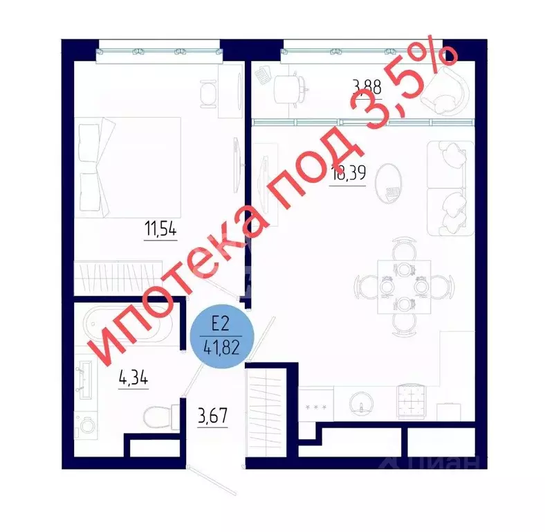 1-к кв. Рязанская область, Рязанский район, Дядьковское с/пос, с. ... - Фото 1