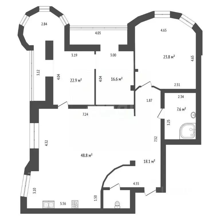 4-к кв. Омская область, Омск ул. Яковлева, 112к1 (140.5 м) - Фото 2