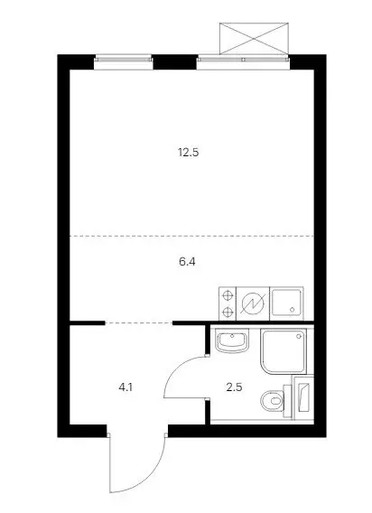 Квартира-студия: Москва, микрорайон Очаково (25.5 м) - Фото 0