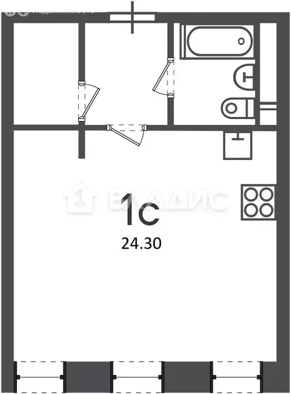 1-комнатная квартира: Москва, улица Светланова, 11к2 (43.1 м) - Фото 1
