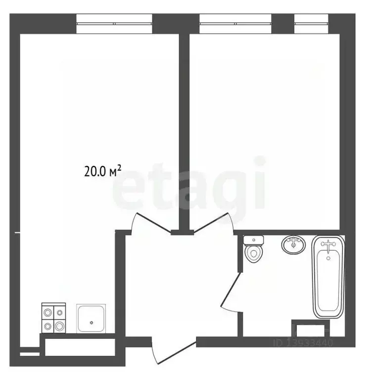 1-к кв. Тюменская область, Тюмень ул. Николая Машарова, 10 (41.1 м) - Фото 2