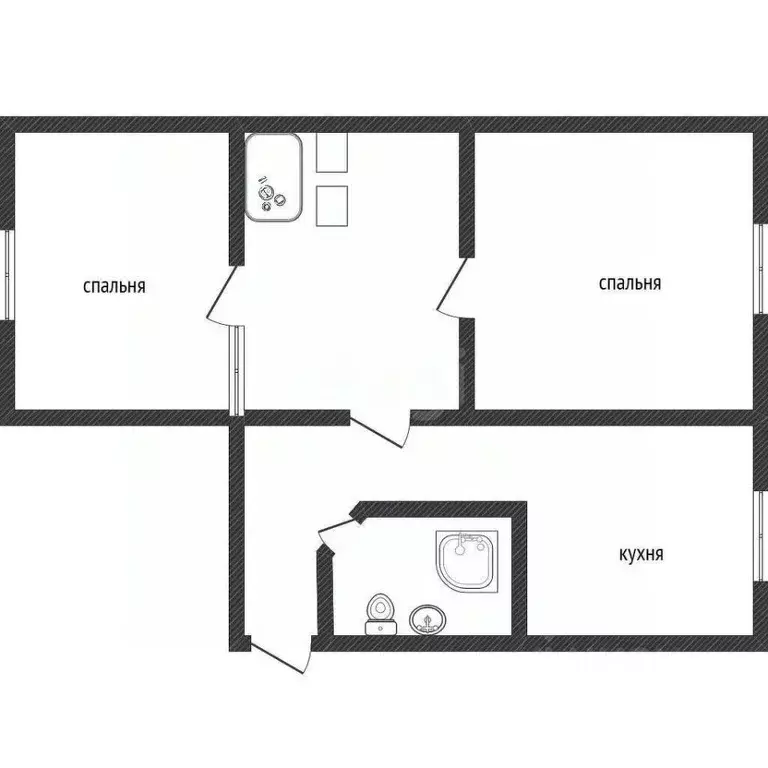 2-к кв. Белгородская область, Яковлевский муниципальный округ, с. ... - Фото 2