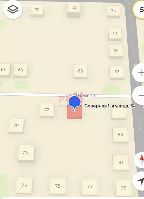 Участок в Омск, 1-я Северная улица, 74 (4 м) - Фото 1