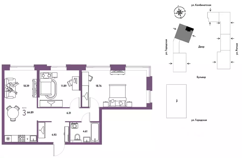 3-к кв. Свердловская область, Екатеринбург муниципальное образование, ... - Фото 1