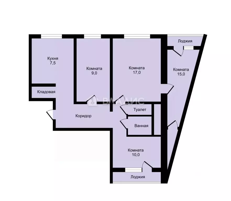 4-к кв. Московская область, Жуковский ул. Левченко, 1 (83.8 м) - Фото 2