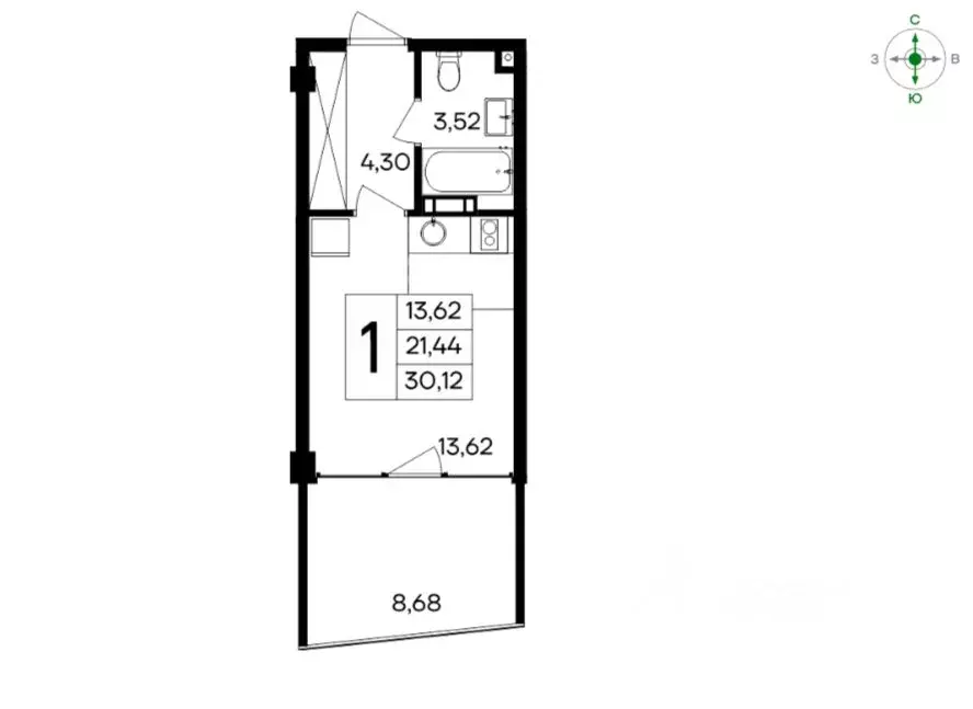 1-к кв. Крым, Сакский район, Лесновское с/пос, с. Прибрежное ул. ... - Фото 1