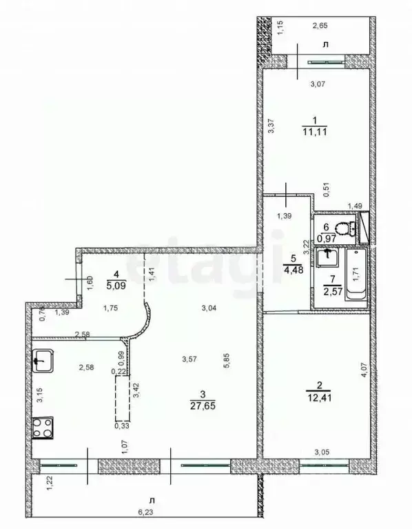 3-к кв. Ульяновская область, Ульяновск ул. Варейкиса, 4 (64.3 м) - Фото 1