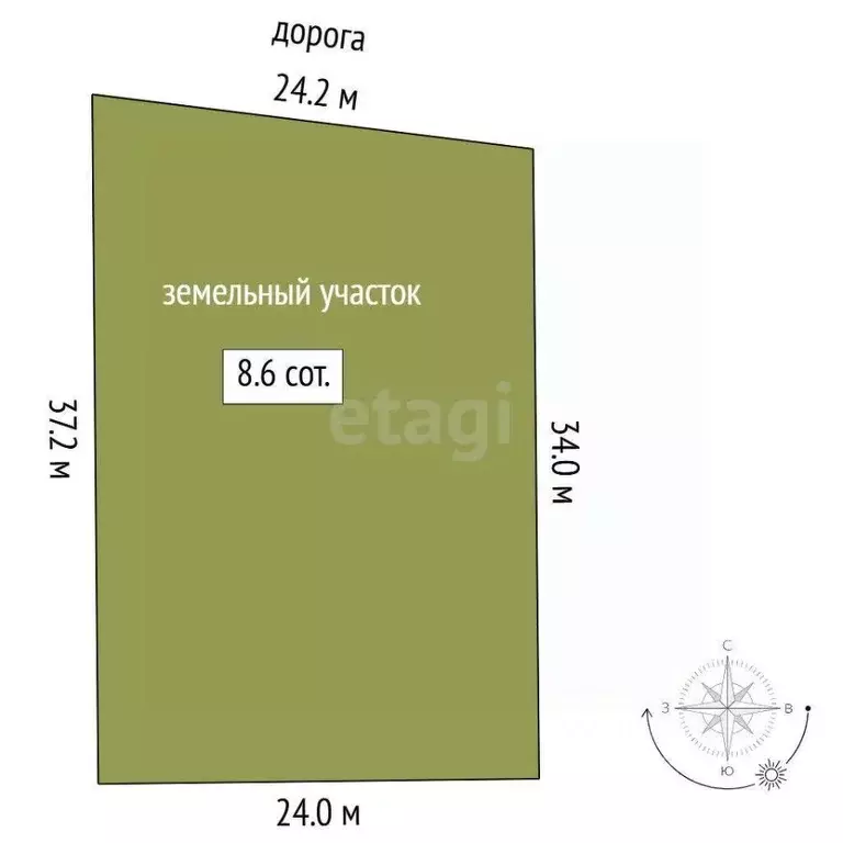 Участок в Тюменская область, Тюменский муниципальный округ, ... - Фото 1