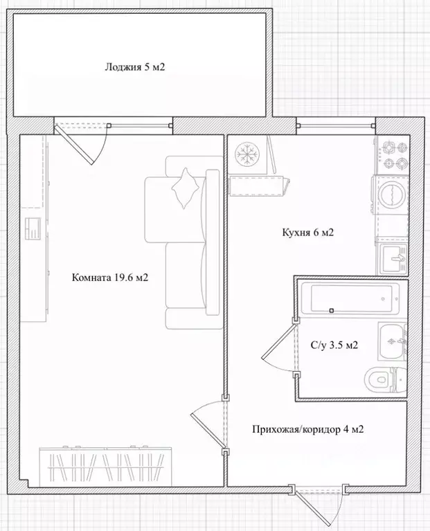 1-к кв. Московская область, Химки ул. Нахимова, 4А (33.2 м) - Фото 2