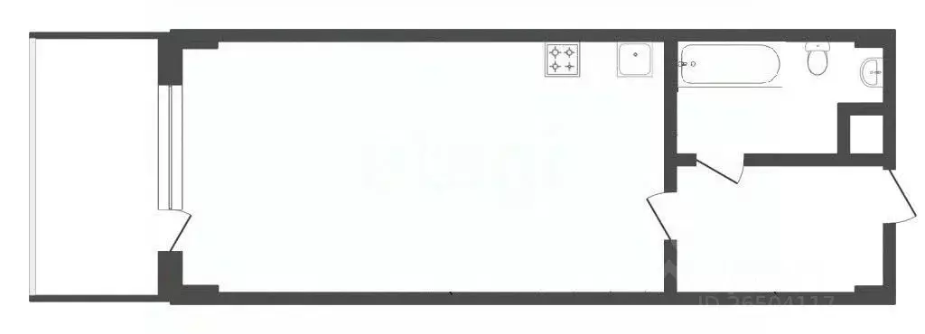 Студия Севастополь ул. Челюскинцев, 49 (20.2 м) - Фото 2