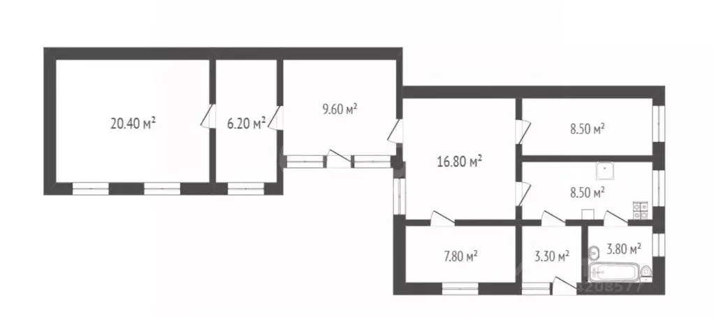 Дом в Воронежская область, Борисоглебск пер. Чкалова, 14 (82 м) - Фото 2