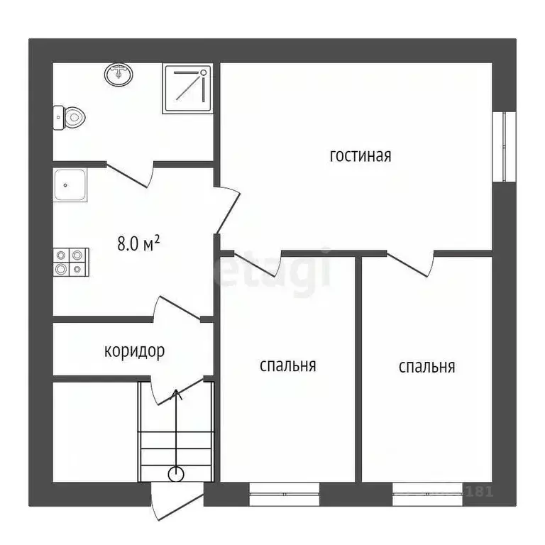 3-к кв. Ростовская область, Миллерово ул. Кирова, 9 (54.5 м) - Фото 1