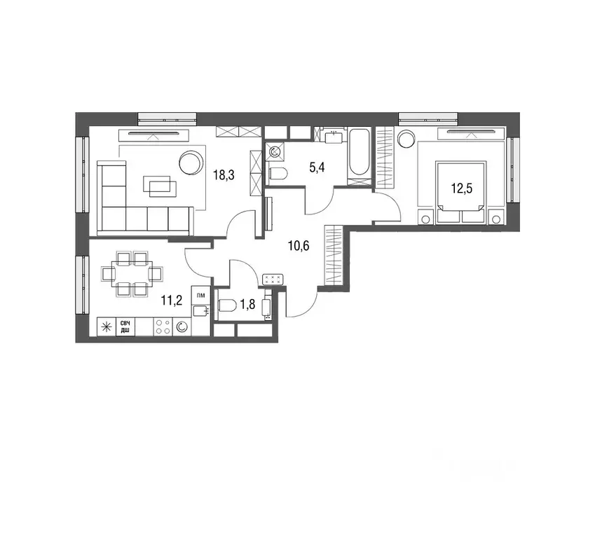 2-к кв. Москва Тагильская ул., 2к1 (60.0 м) - Фото 0