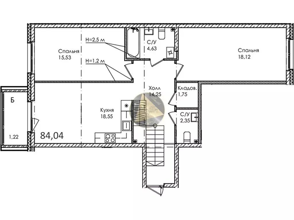 2-комнатная квартира: Сестрорецк, Авиационная улица, 5к8 (84.04 м) - Фото 1